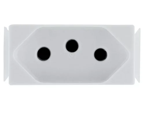 Modulo tomada 2p+t 10a 250v br nbr14136 aria