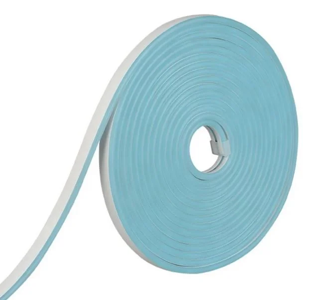 Fita led neon aquamarine 12v ip65 8w/m c/ kit ligação biv. / rolo c/ 5m