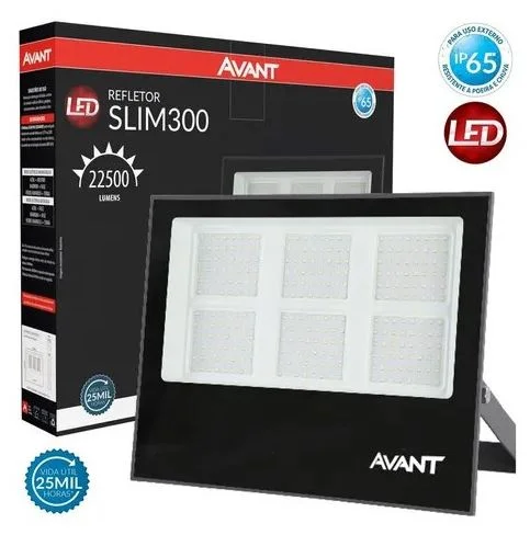 Refletor de led 300w biv quad. branco frio pt