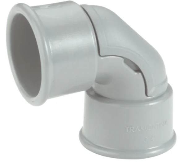 Conector 3/4" curvo cz escuro plastibox