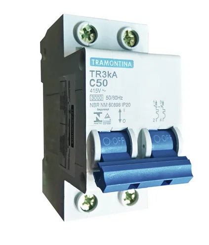 Disjuntor 2x 50a c 3ka 127v - 220v tramontina