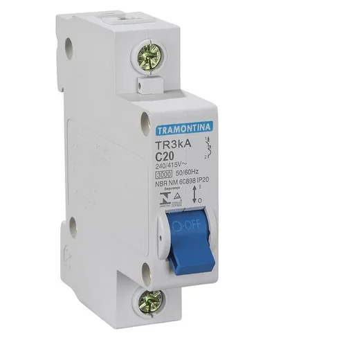 Disjuntor 1x 20a c 3ka 127v - 220v tramontina