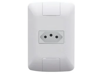 Tomada 4x2 simp. 2p+t 10a 250v br nbr14136 c/placa aria