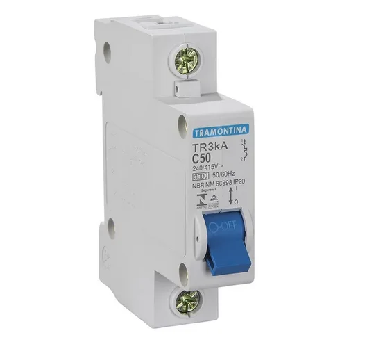 Disjuntor 1x 50a c 3ka 127v - 220v tramontina
