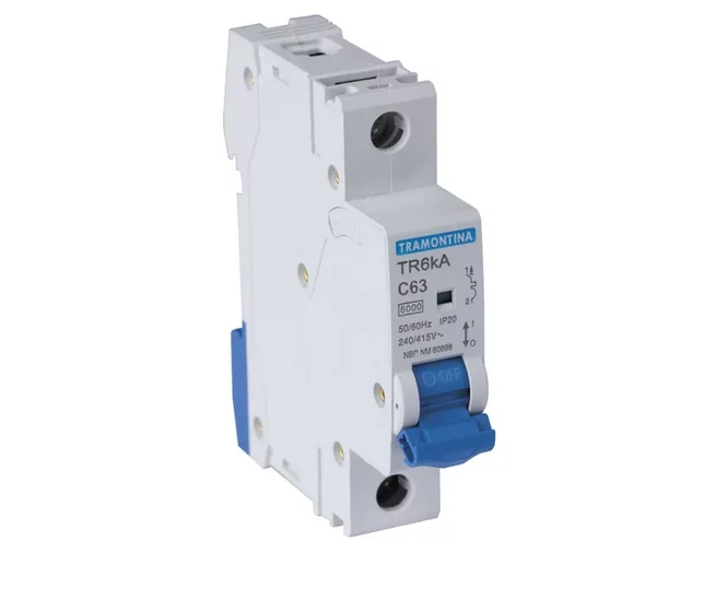 Disjuntor 1x 63a c 3ka 127v - 220v tramontina