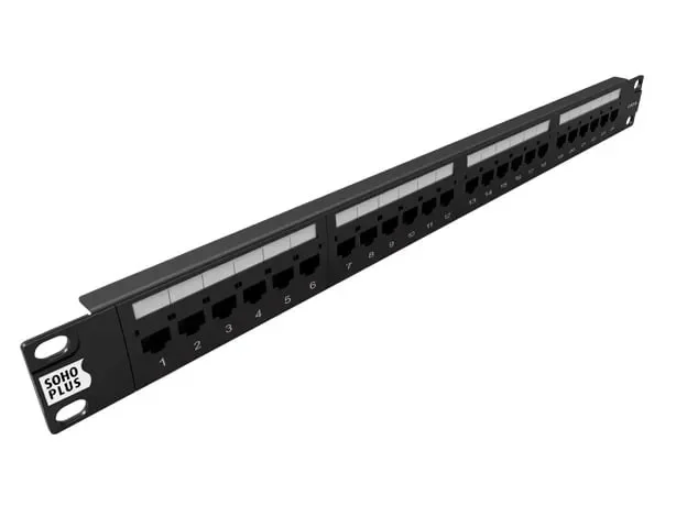 Patch panel 24 portas cat.6 t568a/b - sohoplus