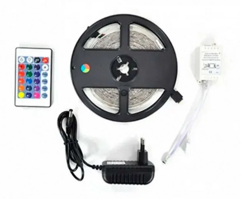 Fita led rgb 12v ip20 rolos c/ 5m