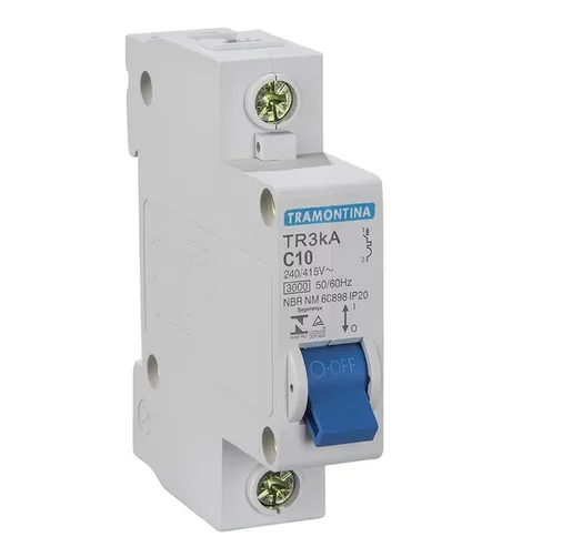 Disjuntor 1x 10a c 3ka 127v - 220v tramontina