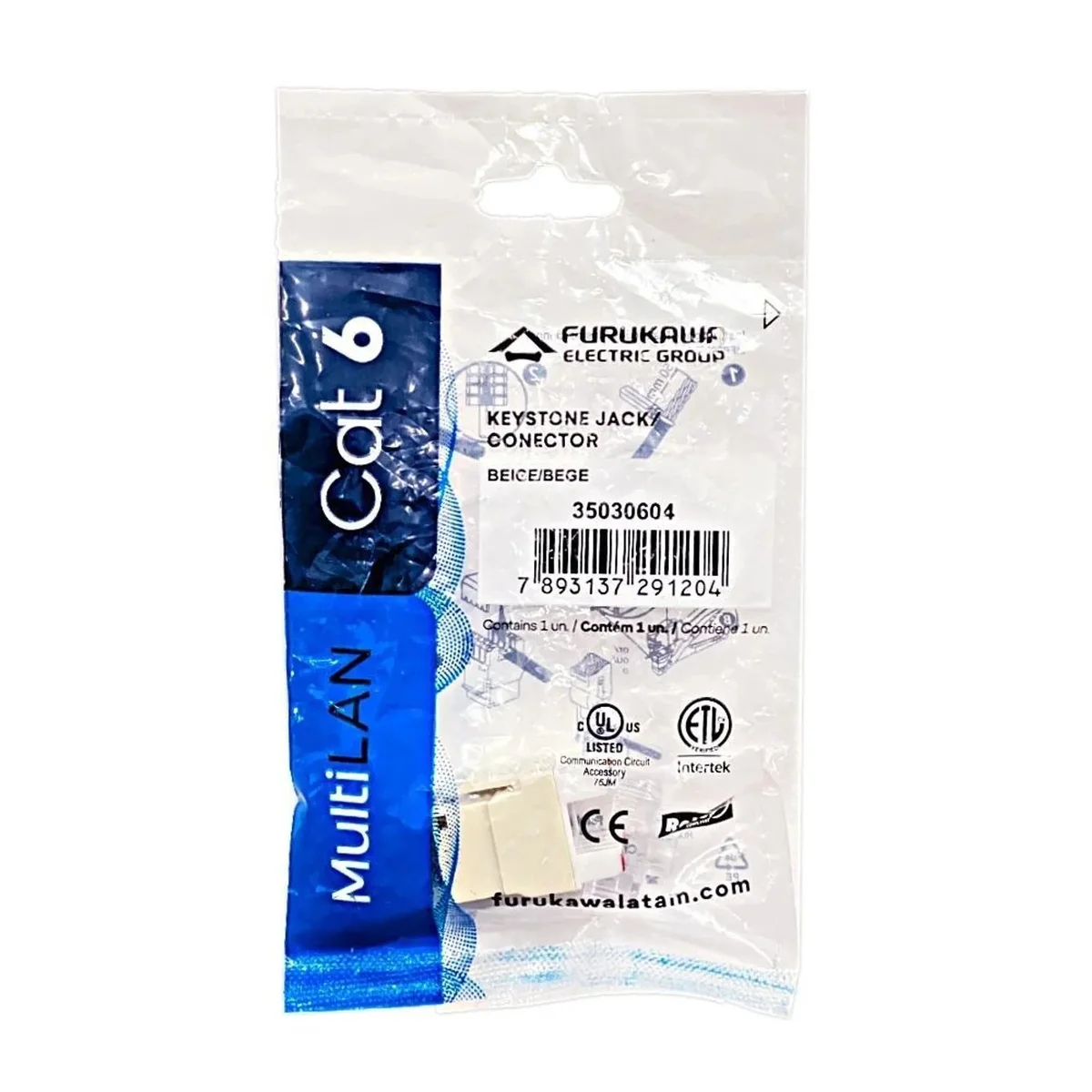 Conector femea bg cat.6 90/180 multilan t568a/b