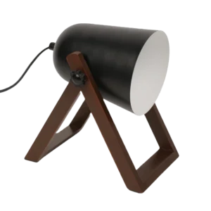 Luminaria de mesa 1 lamp. e27 pt/mad. cannon